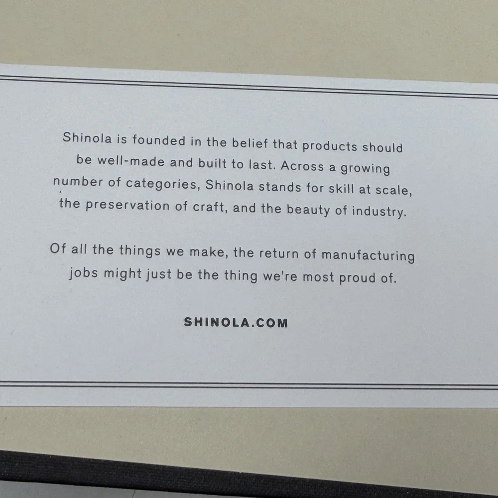 Shinola Notebook Unisex Large Jet Black Ruled Linen Hardcover S0710010921